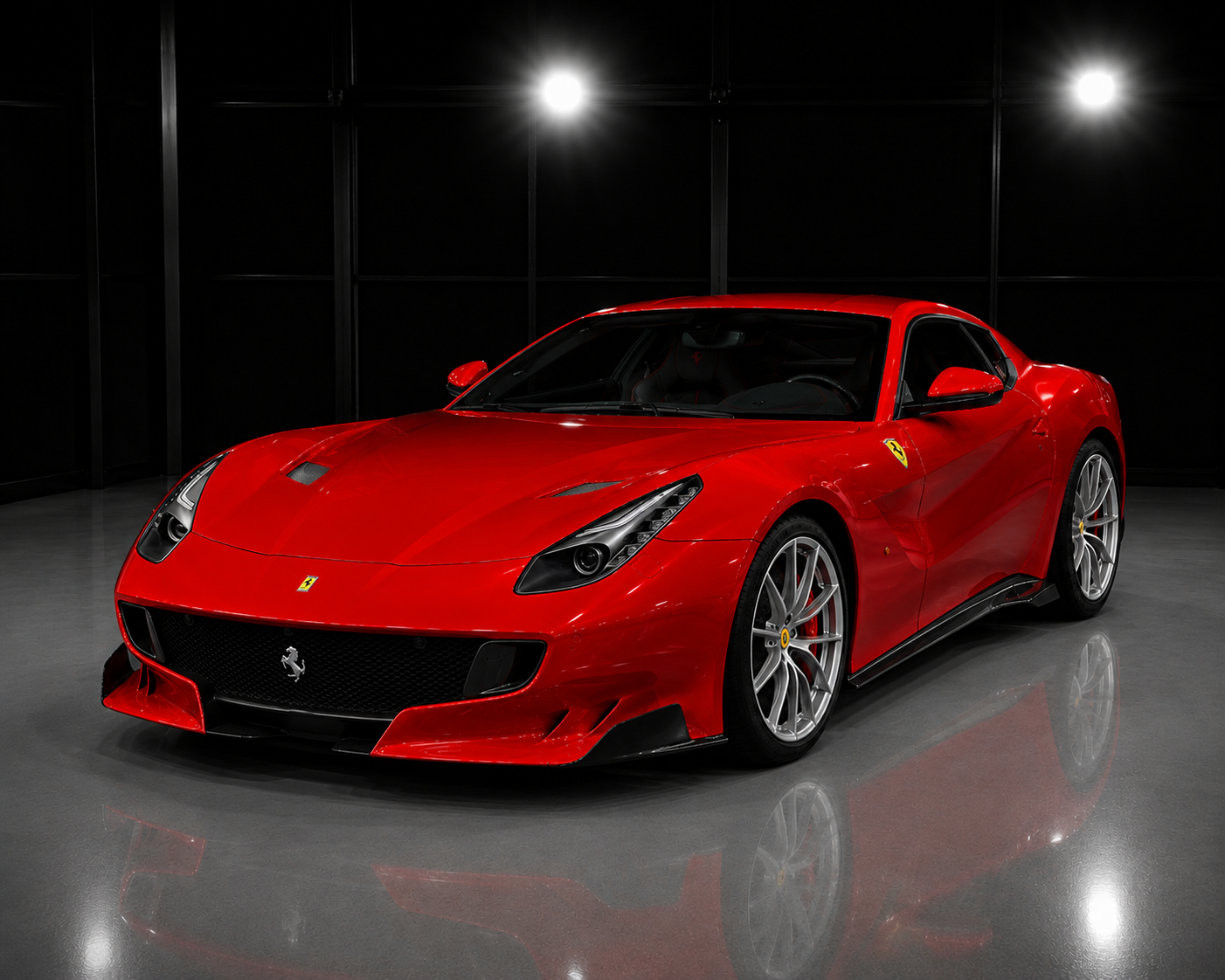 Ferrari F12tdf in a luxury automotive studio_